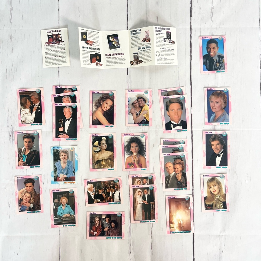 1991 Star Pics All My Children Soap Opera Trading Card Lot - 26 Cards + Inserts